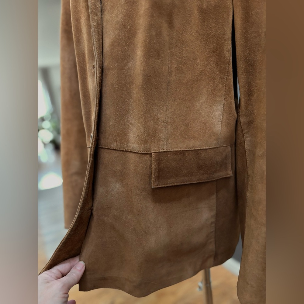 GAP - Leather Suede Jacket/Blazer, vintage 90s - Picture 13 of 17